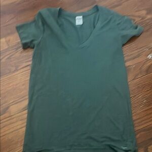 Women's Green V-Neck Top